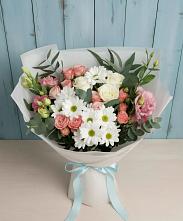 Букет цветов из:  Розы, Лизиантусы и Хризантемы #REPLACE_PRED# Дюртюли