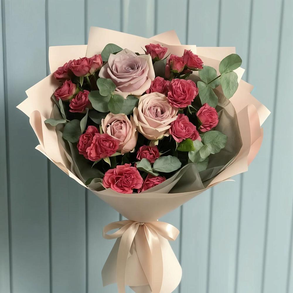 Букет цветов из: Гвоздики и Розы в Дюртюли