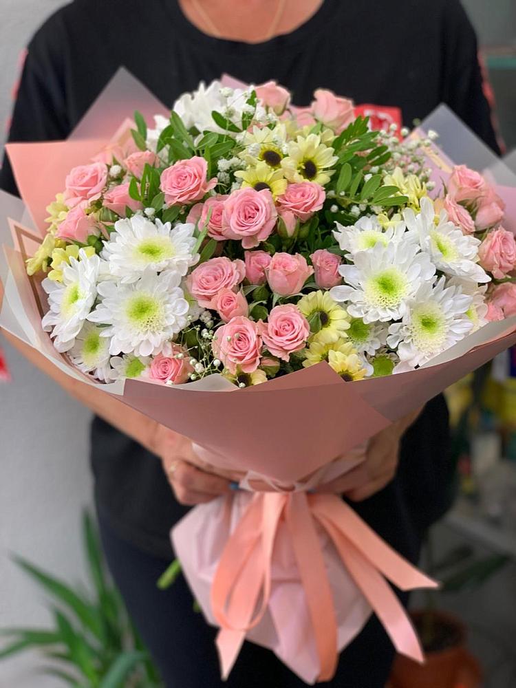 Букет цветов из: Розы и Хризантемы в Дюртюли