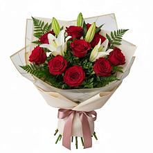 Букет цветов из:  Лилии и Розы в Дюртюли