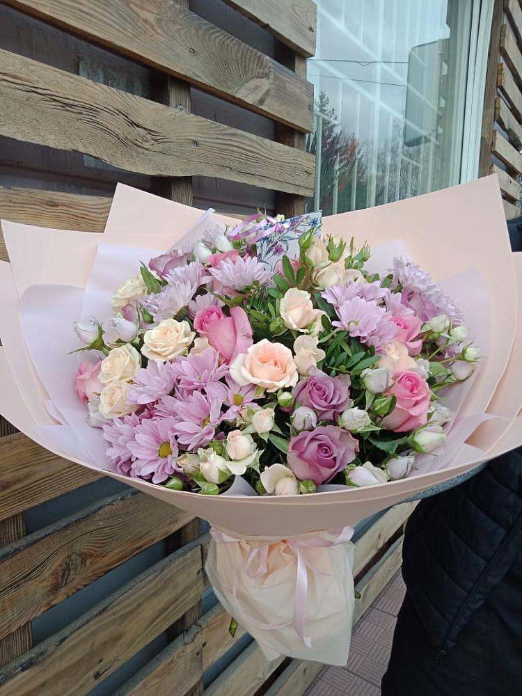 Букет цветов из: Розы и Хризантемы в Дюртюли