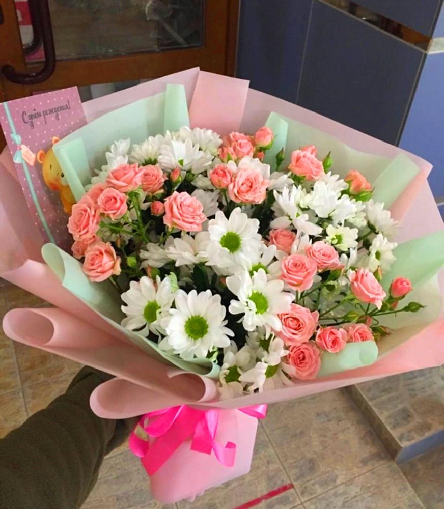 Букет цветов из: Розы и Хризантемы в Дюртюли