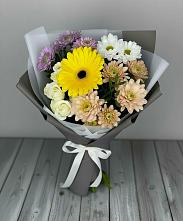Букет цветов из:  Розы, Герберы и Хризантемы #REPLACE_PRED# Дюртюли