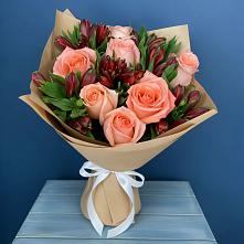 Букет цветов из:  Розы и Альстромерии в Дюртюли