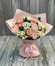 Букет цветов из:  Гвоздики, Розы и Хризантемы в Дюртюли