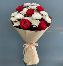 Букет цветов из:  Розы и Хризантемы в Дюртюли