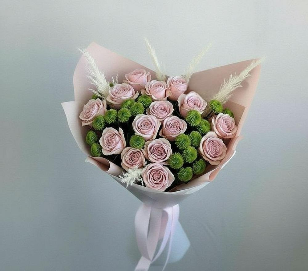 Букет цветов из: Розы и Хризантемы в Дюртюли