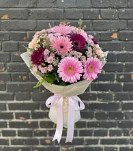 Букет цветов из:  Герберы и Хризантемы в Дюртюли