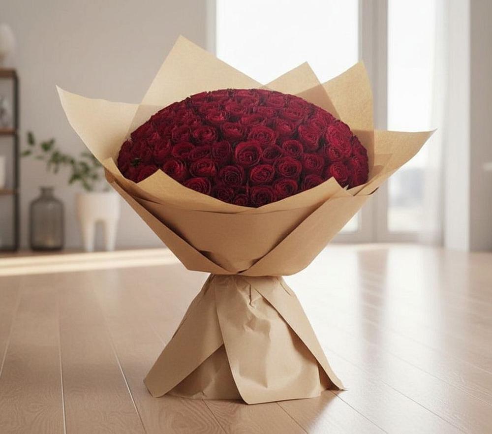 Букет 101 Красная роза в Дюртюли