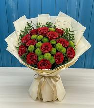 Букет цветов из:  Розы и Хризантемы в Дюртюли