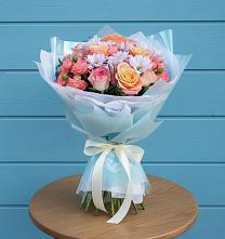 Букет цветов из:  Хризантемы и Розы #REPLACE_PRED# Дюртюли