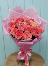 Букет 15 Розовых роз Равель в Дюртюли
