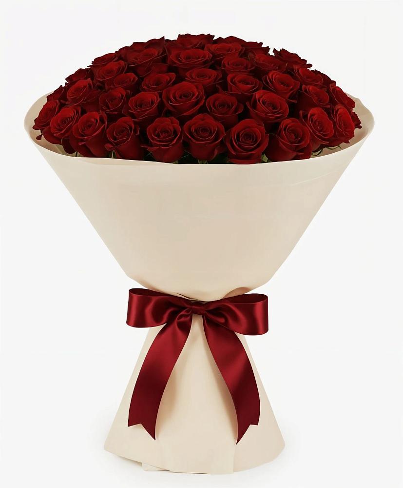 Букет 101 Бордовая роза Блэк Бакарра в Дюртюли