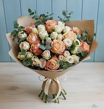 Букет цветов из:  Альстромерии и Розы в Дюртюли