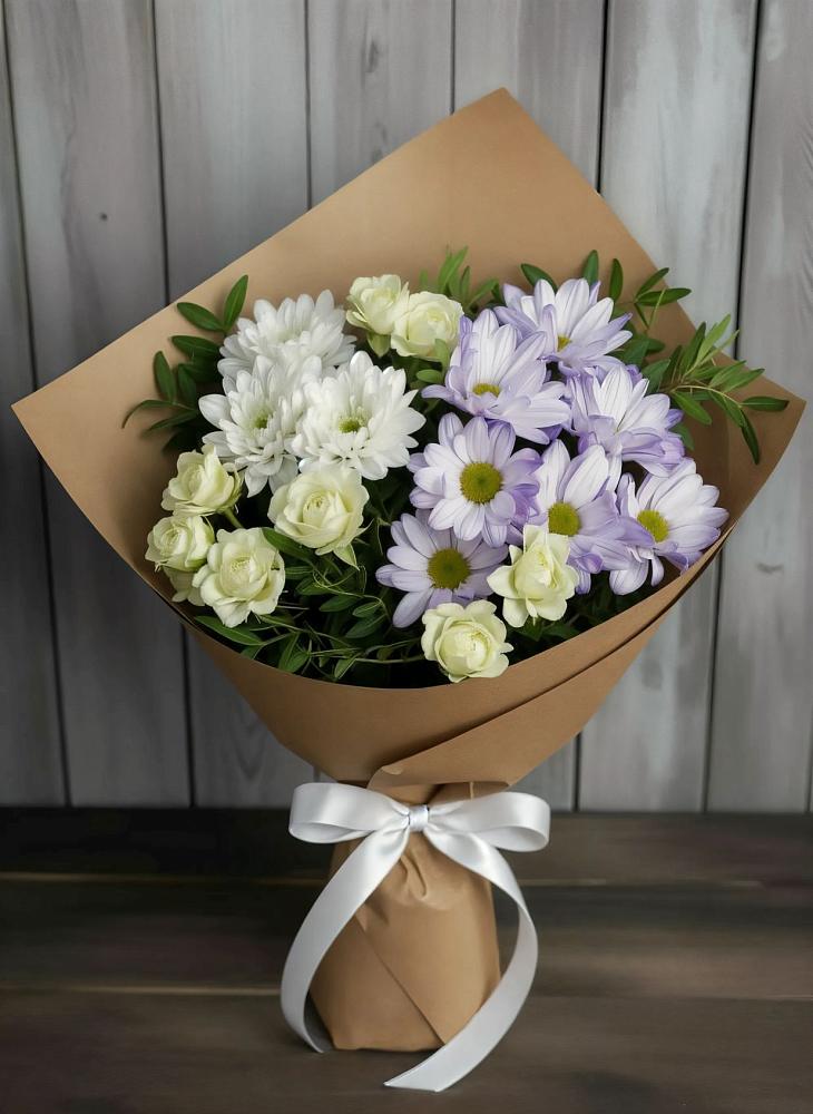 Букет цветов из: Хризантемы и Розы в Дюртюли